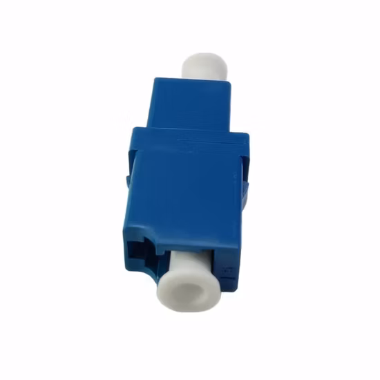 Adaptador de fibra óptica de plástico dúplex LC/APC monomodo sin brida