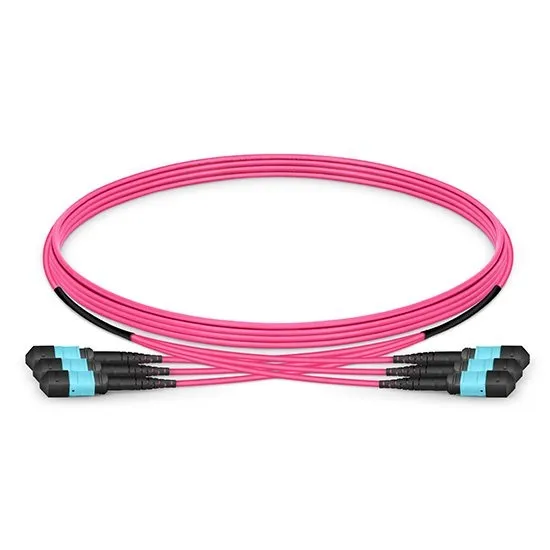 Cable de conexión de fibra óptica MTP hembra a hembra 12 fibras Om4 (OM3) 50125 Cable troncal multimodo