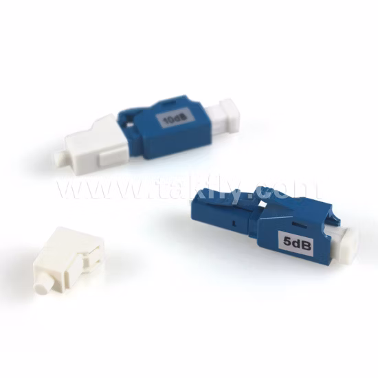 Sm macho a hembra LC Atenuador de fibra óptica 5dB 10dB